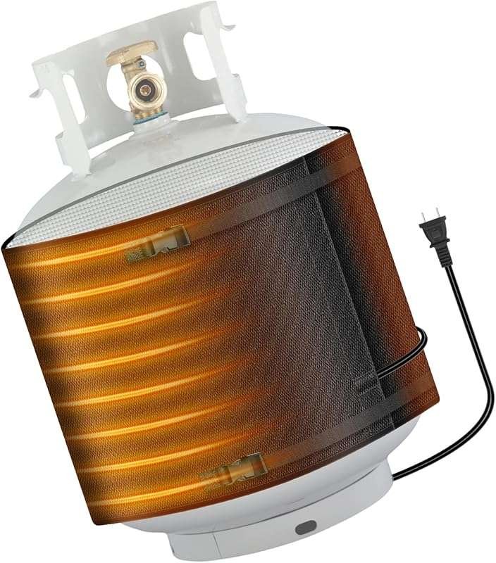 120V Propane Tank Heater Blanket for 5-40 lb Tanks: Insulated, Adjusta