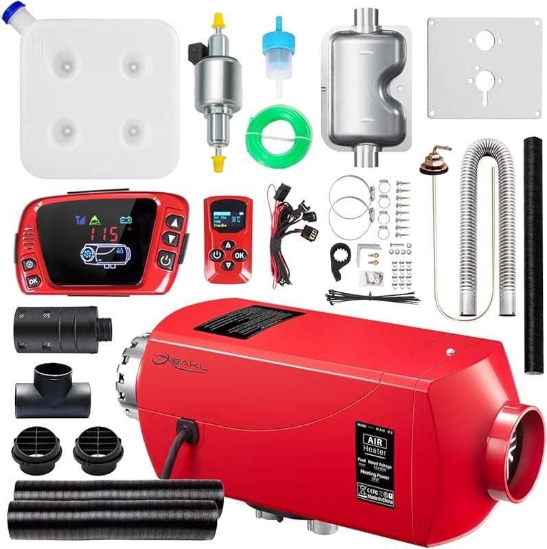 5KW Aluminum Diesel Heater 12V High Altitude w/ Talking LCD & 15L Tank