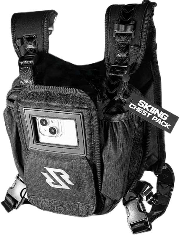 RaveRunner® Slim Ski & Snowboard Chest Pack - Secure 5-Pocket Design f