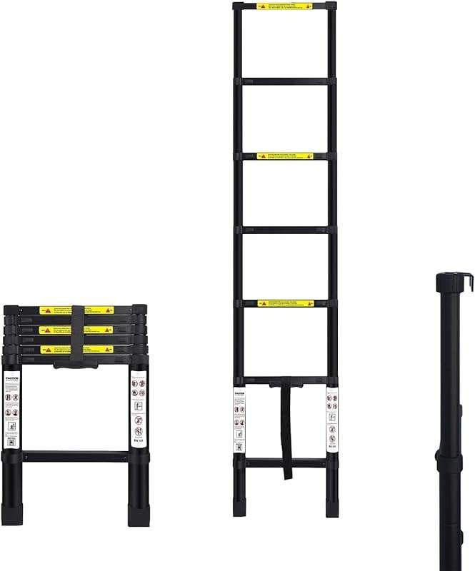 Heavy Duty 60-Inch Portable Aluminum Telescoping RV Bunk Ladder for Ca