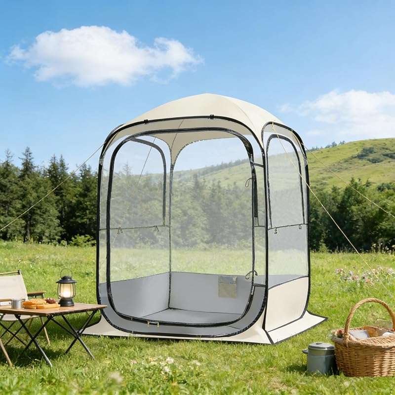 Outdoor All Weather Pop Up Sport Tent, 51×51×67 in, 1