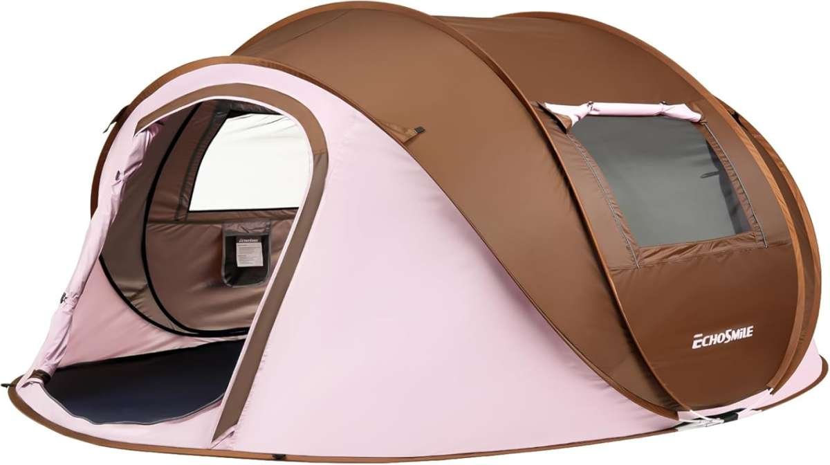 EchoSmile Instant Pop Up Camping Tent for 2/4/6 People, Easy Setup Wat