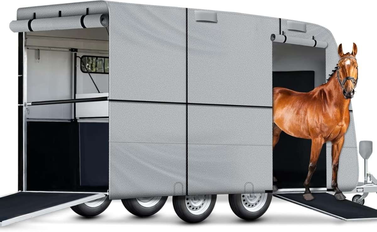 Heavy Duty Horse Trailer Cover - 7-Layer, Waterproof, Windproof, Anti-