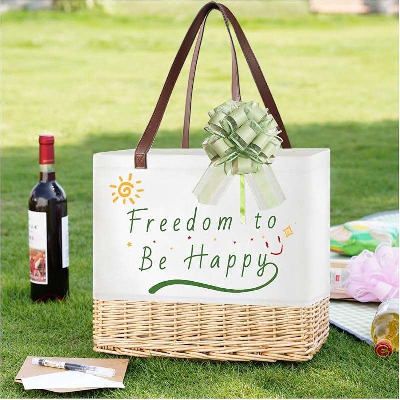 Insulated Wicker Folding Picnic & Shopping Basket, 23.7L Collapsible w