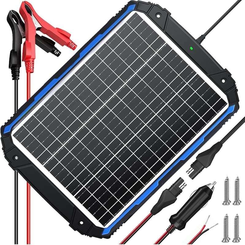 SUNER POWER 25W 12V Waterproof Solar Trickle Charger & Maintainer with