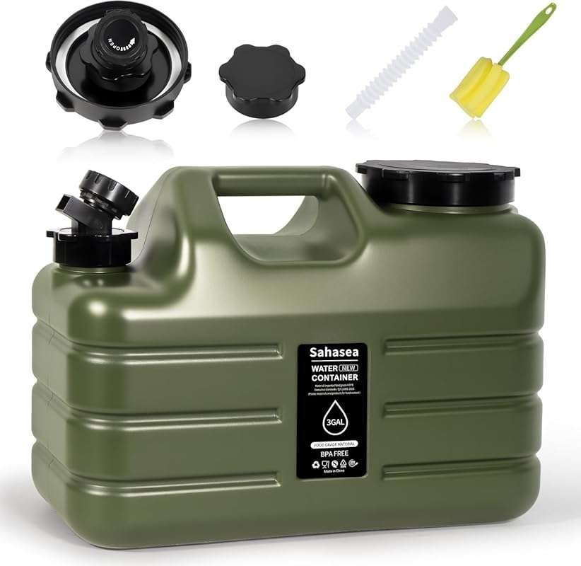 3 Gallon Portable Camping Water Jug Dispenser with Spigot, BPA-Free