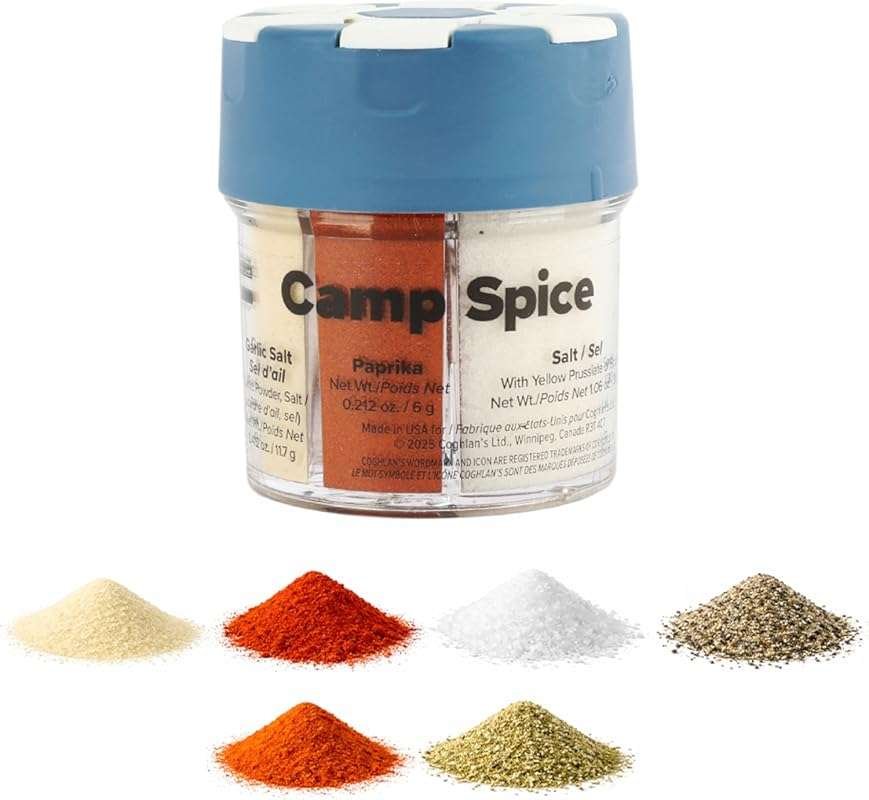 Coghlan's 6-in-1 Multi-Spice Shakers: Compact, Portable Seasoning Cont