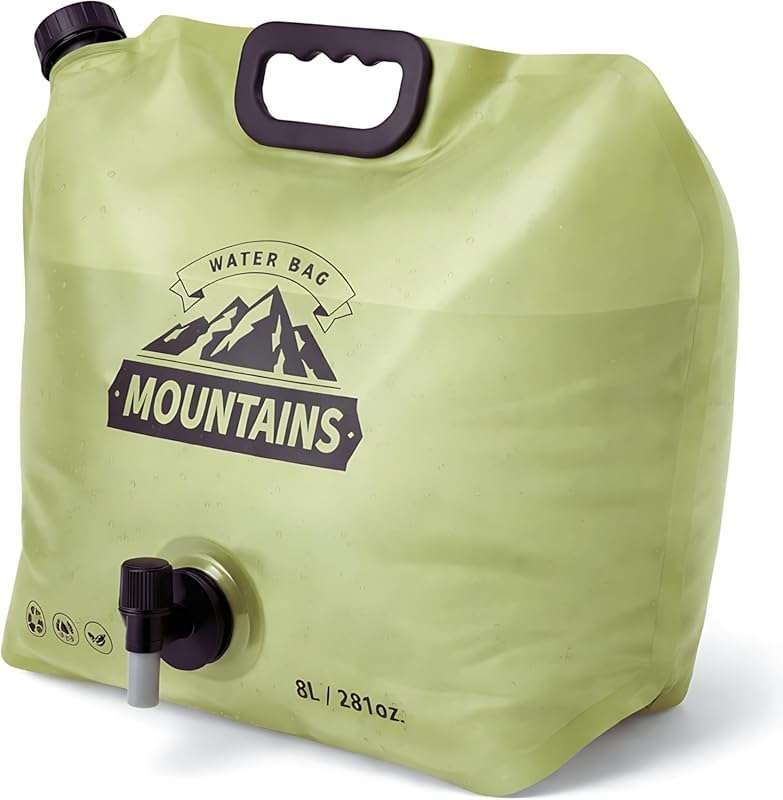 2 Gallon Collapsible Camping Water Jug with Spout: Reusable BPA Free F