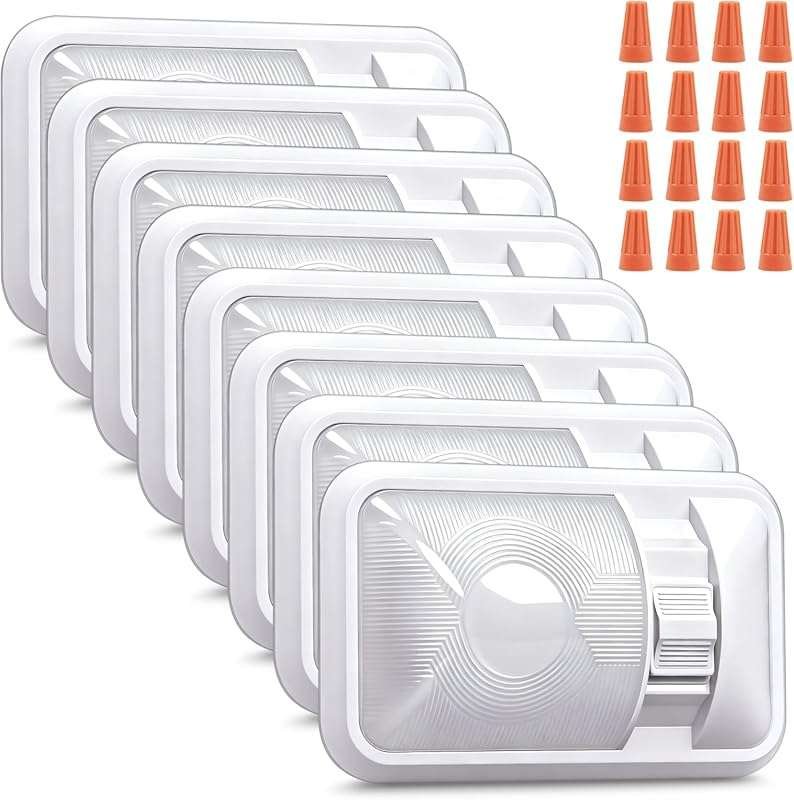 RV LED Interior Lights 12V, 500LM 3.6W Camper Ceiling Dome Fixtures wi
