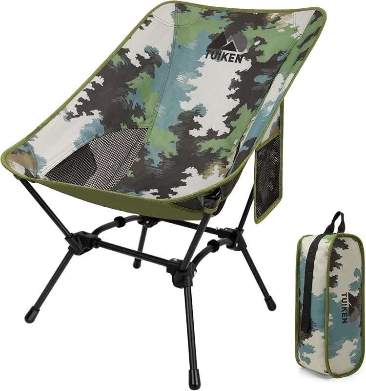 Lightweight Folding Camping Chair with Cup Holder and Storage Bag for 