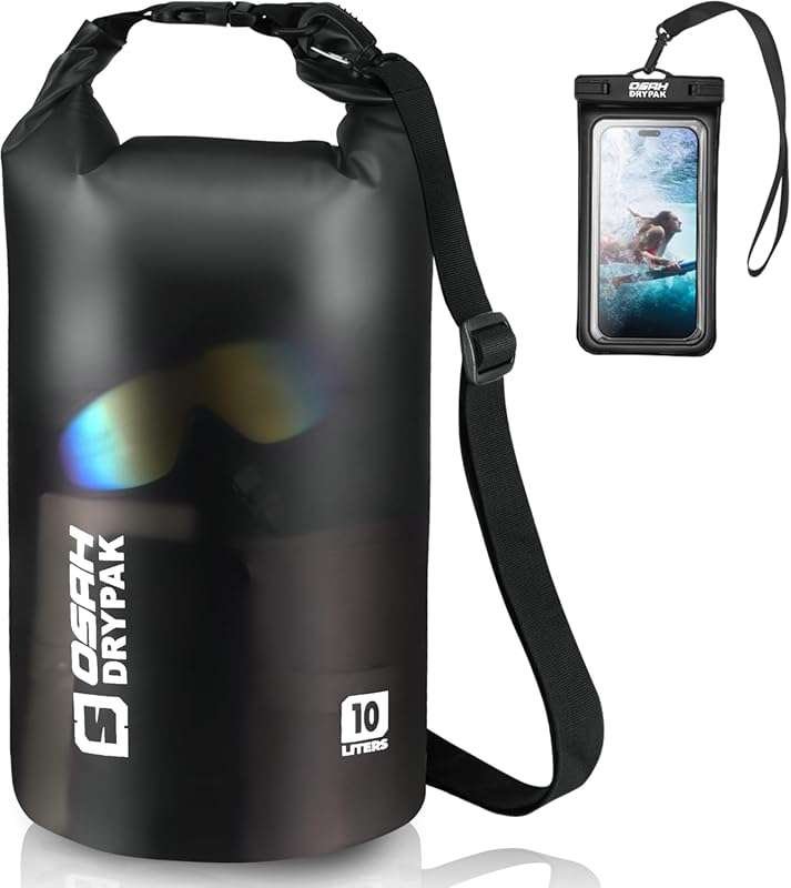Roll Top Waterproof Dry Bag with Phone Case - Lightweight Floating Sto