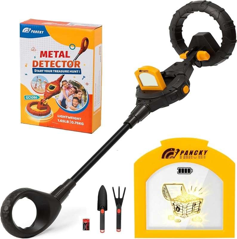 PANCKY Waterproof Metal Detector for Kids, LCD Display, 6.6