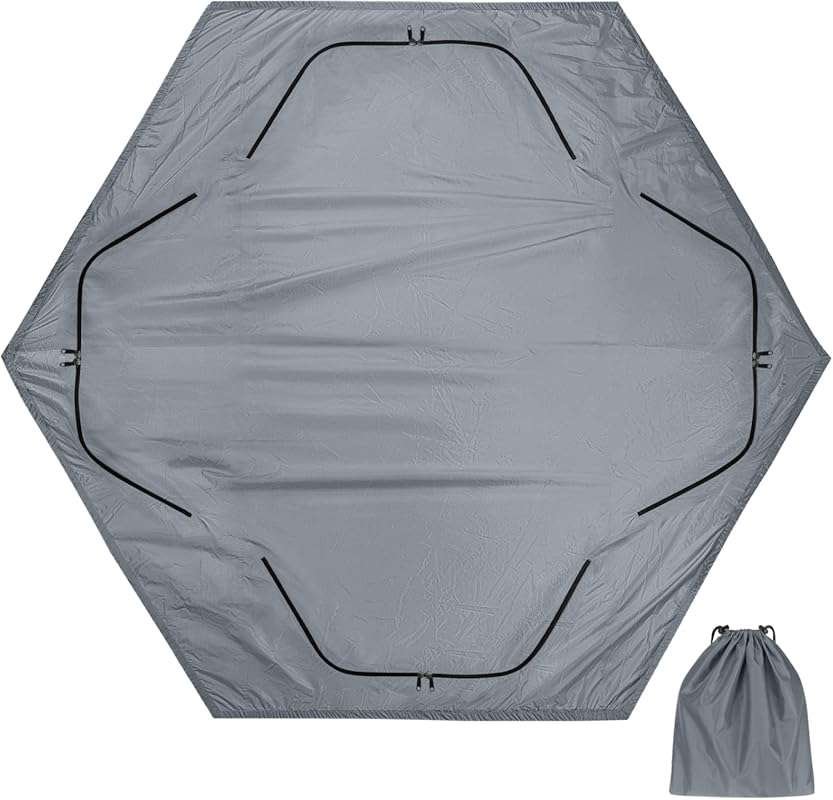 QualyQualy 6-Sided Waterproof Groundsheet for 6-7 Person Tents, 74 Sq 