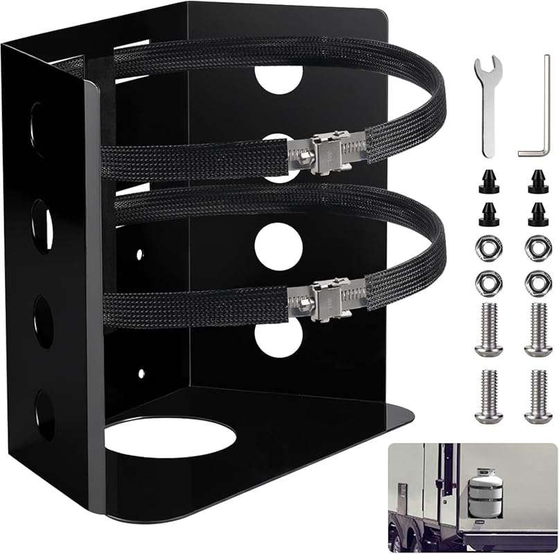 Heavy-Duty 20 LB Stainless Steel Propane Tank Holder Bracket for RV, T