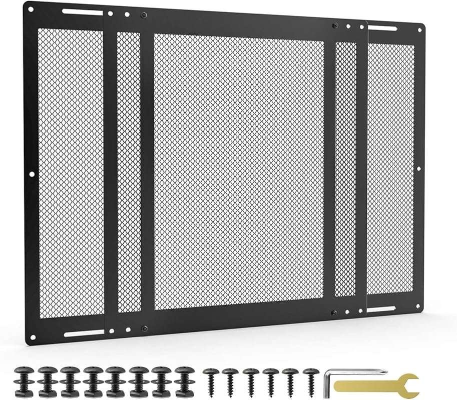 Upgraded Steel RV Screen Door Protector Grille, Adjustable Guard for D