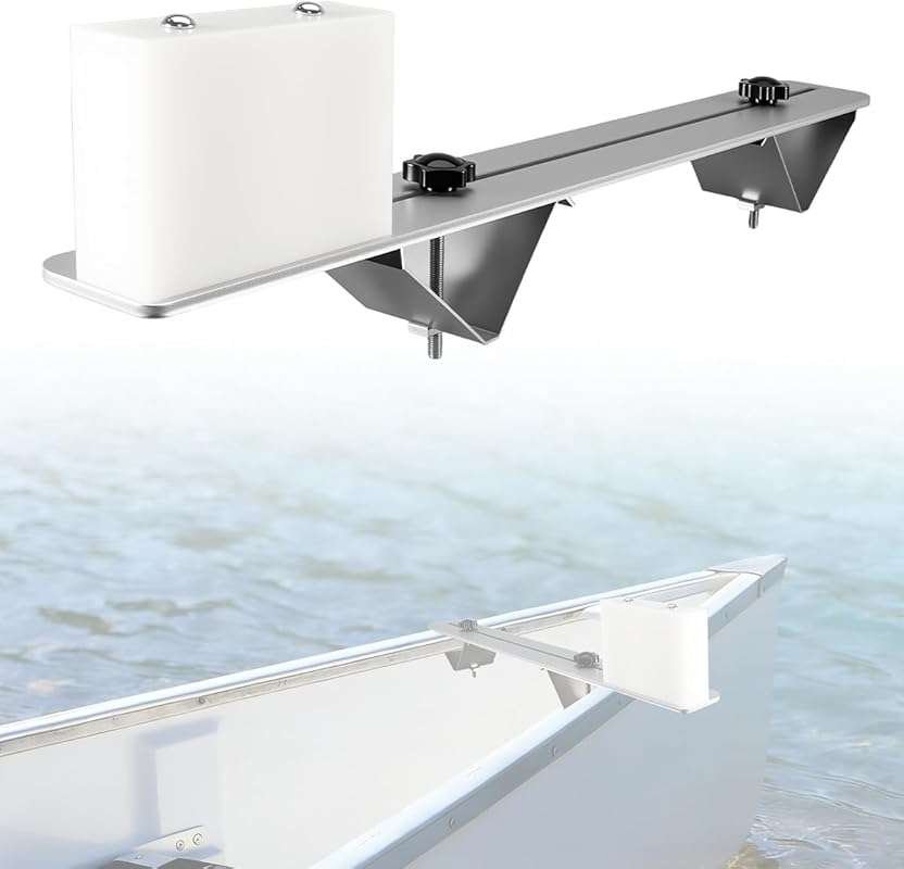 Canoe Trolling Motor Mount with Aluminum Crossbar, Heavy Duty Bracket 