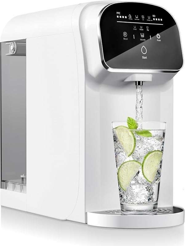 Portable Countertop Reverse Osmosis Water Filter with UV, 5-Stage RO F