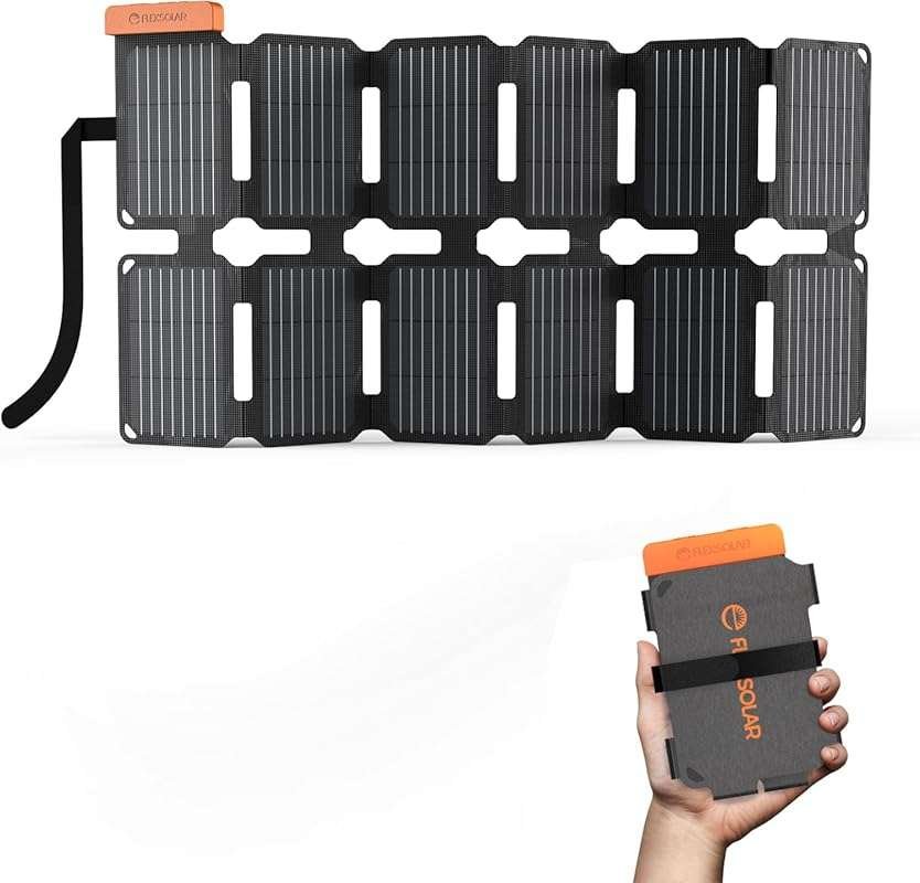 FlexSolar 36W Ultra-Portable Solar Panel Charger, Quick Charge USB-A/U