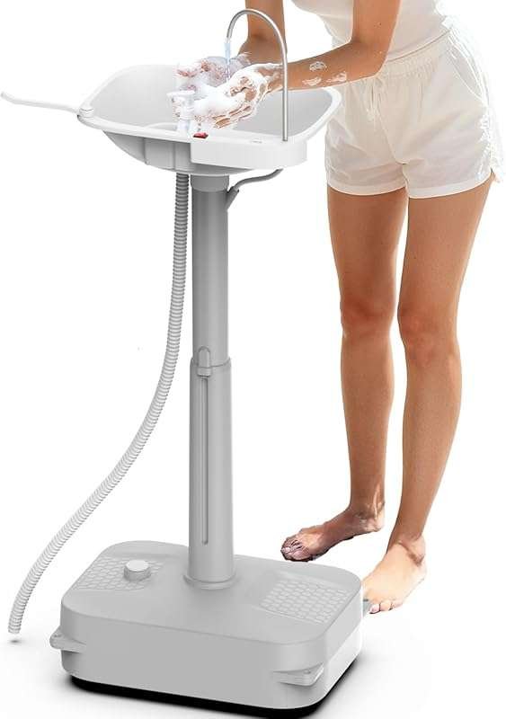 Portable 18L Hand Wash Station with USB/Battery Power for Camping & Tr