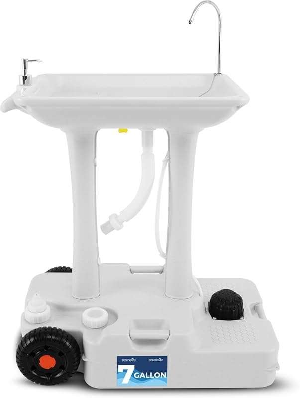 SereneLife Portable Hand Washing Station with Foot Pump for 100+ Washe