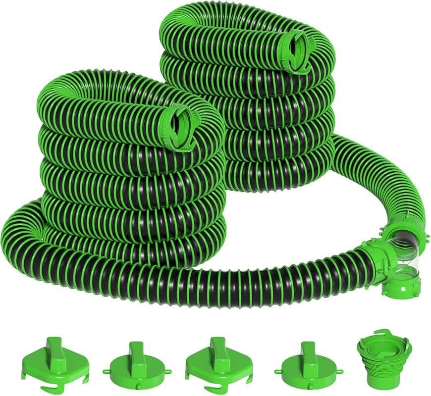 40FT Extra Long Connectable RV Sewer Hose Kit: Heavy Duty TPE Waste Ho