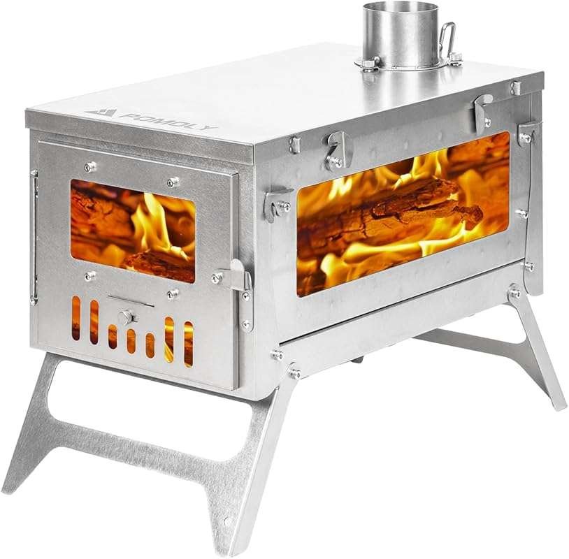 POMOLY UltraFold 0.6 Portable Lightweight Titanium Wood Stove for Hot 
