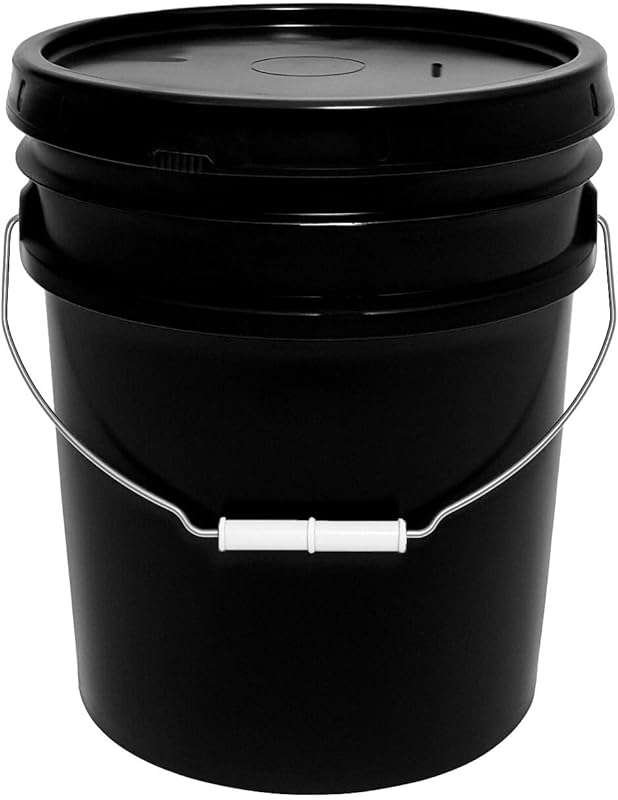 Heavy-Duty 5-Gallon Bucket with Airtight Lid and Metal Handle for Mult