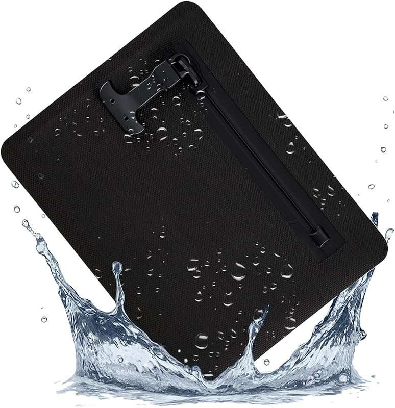 Abbylike Black Heavy Duty Waterproof Wallet Pouch Dry Bag with Zipper