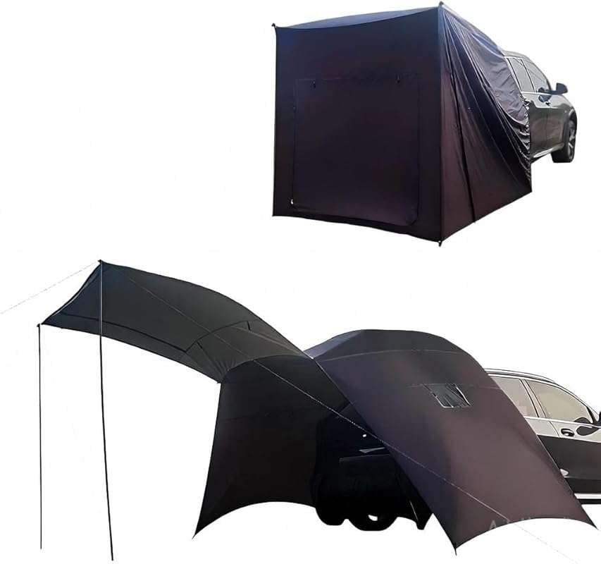 2-in-1 Hatchback Tent & Car Awning: SUV Tailgate Sun Shelter for Campi