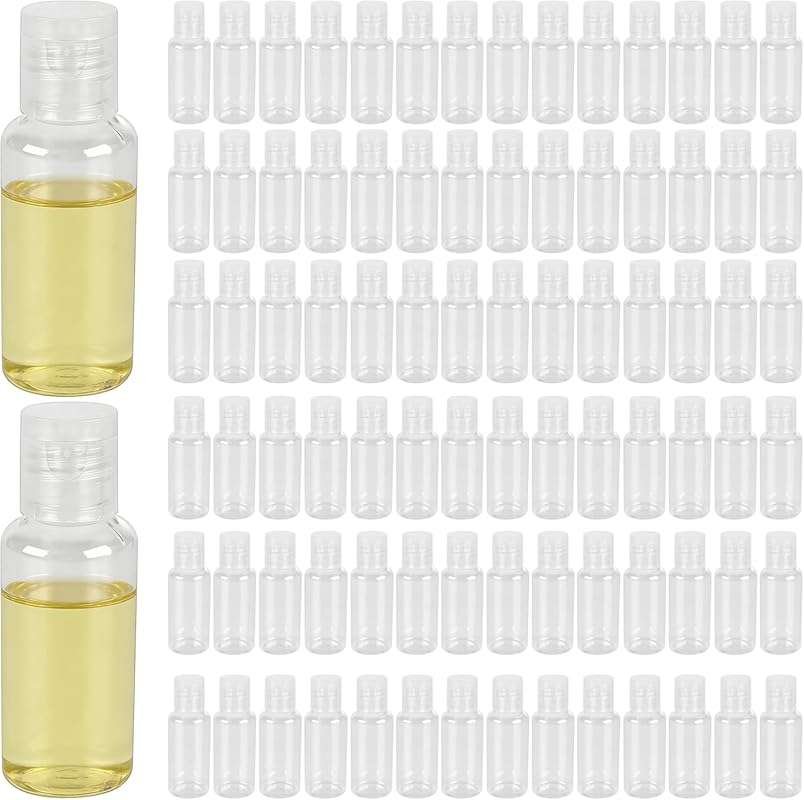200 Pack 1oz/30ml Travel Bottles with Flip Cap, Refillable Plastic Liq