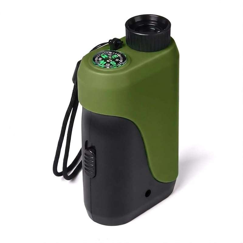 Kids Compact Monocular with Compass and LED Signal Light for Camping,