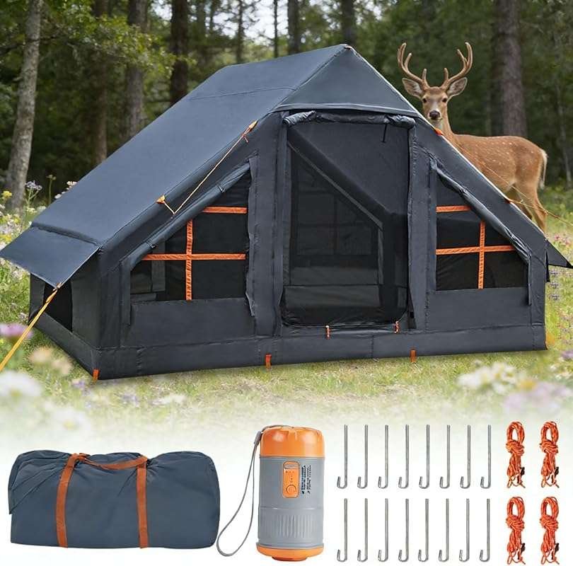 Easy Set Up Inflatable Camping Tent: Waterproof Blow Up Tent for Adult