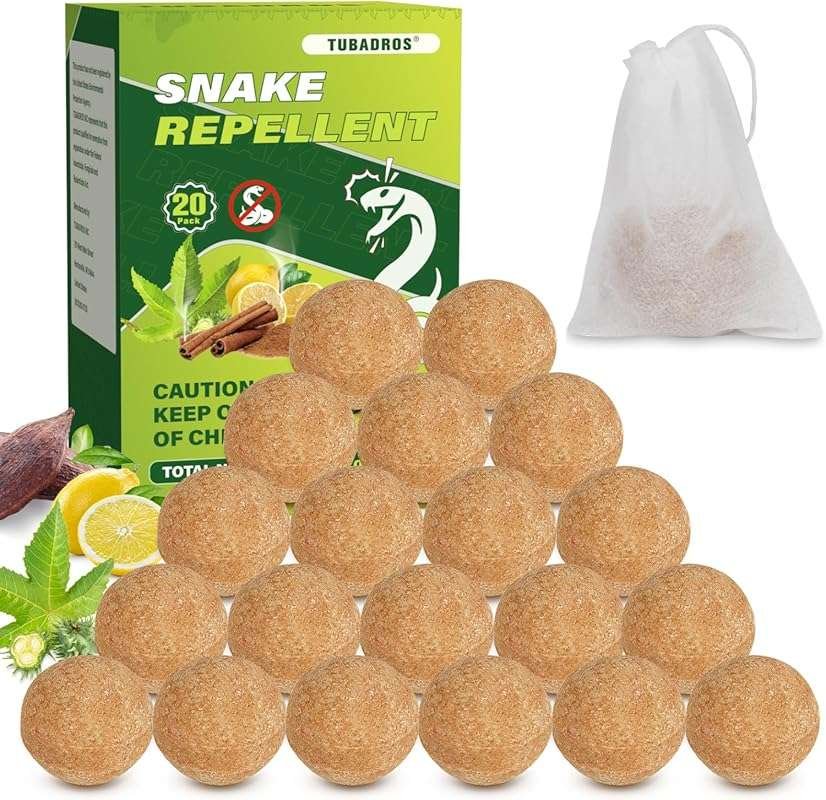 Natural Snake Repellent 20-Pack with Plant Essential Oils for Yard, La