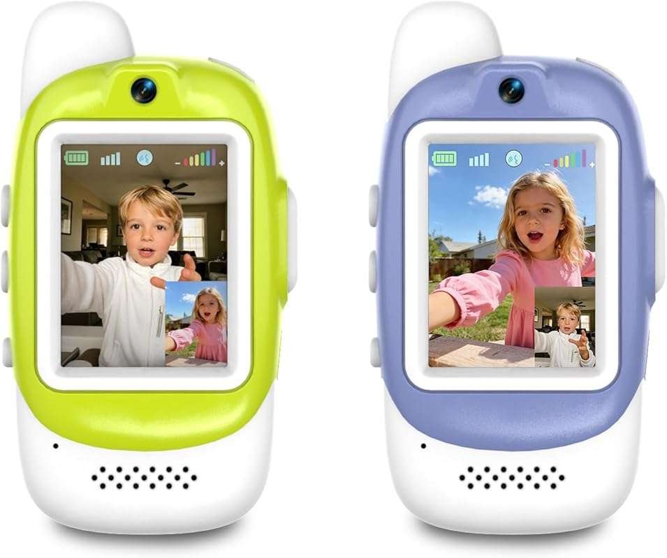 Rechargeable Video Walkie Talkies for Kids with HD Camera and Voice Ch