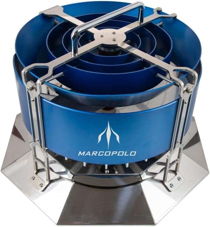 Quiet Blue Heat Powered Camping Stove Fan, No Electricity Needed, for 