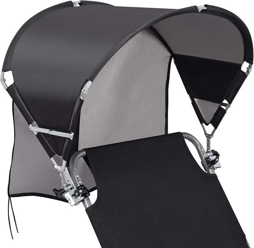 UPF 50+ Universal Chair Umbrella Canopy with Adjustable Clamp for Most