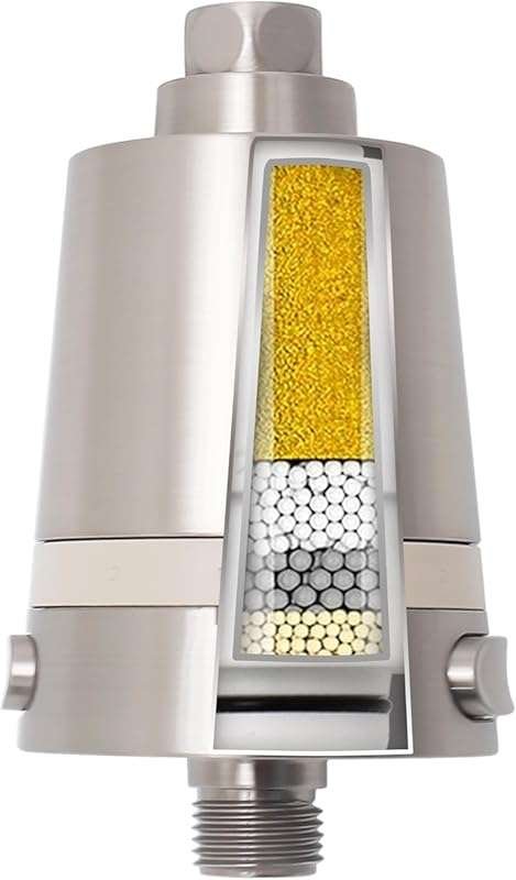 Hard Water Shower Filter for Softer Skin & Hair, Removes Chlorine, KDF