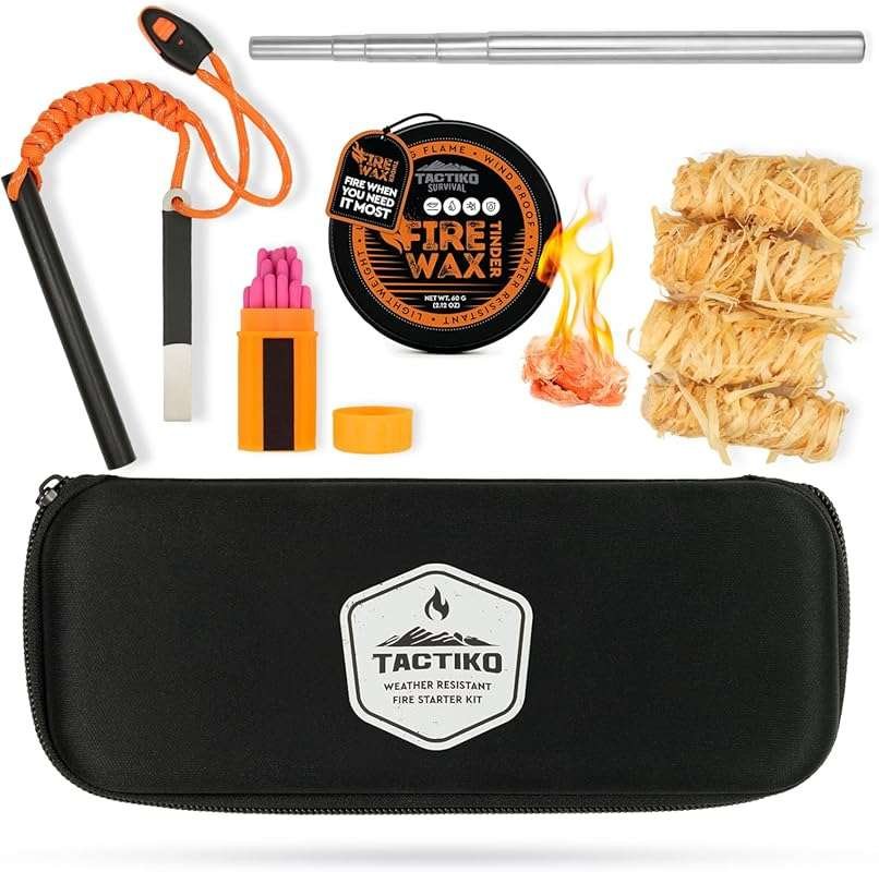 Tactiko Waterproof Survival Fire Starter for Camping & Emergencies - 5