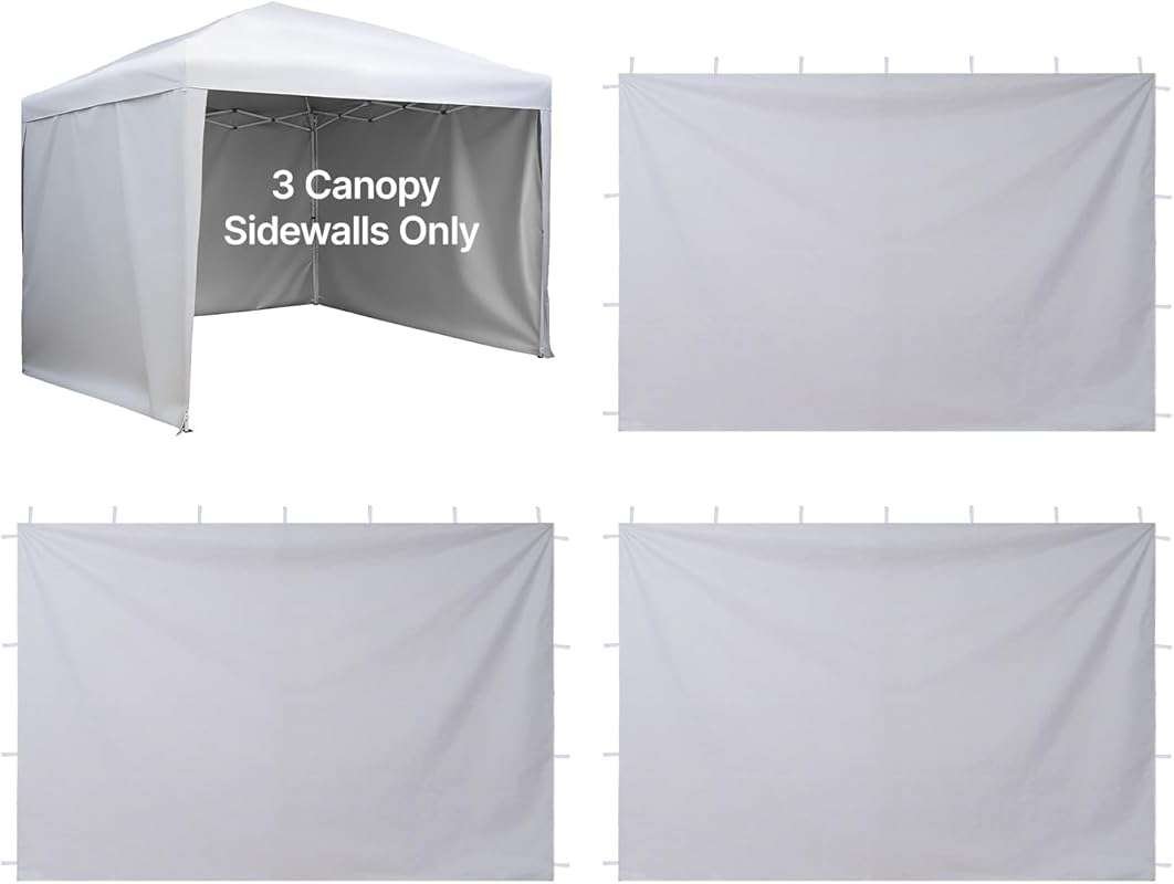 VEVOR 10x10 Canopy Sidewalls, Waterproof Sun Protection, 3 Pack for Ou