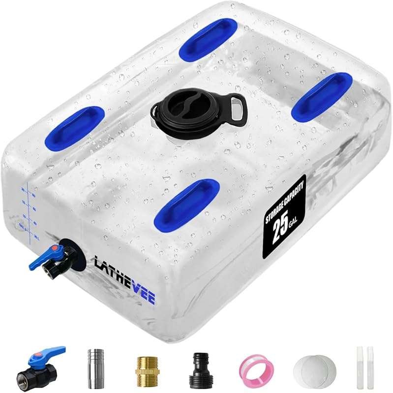 Large Capacity Collapsible Water Storage Bladder with Spigot for Emerg