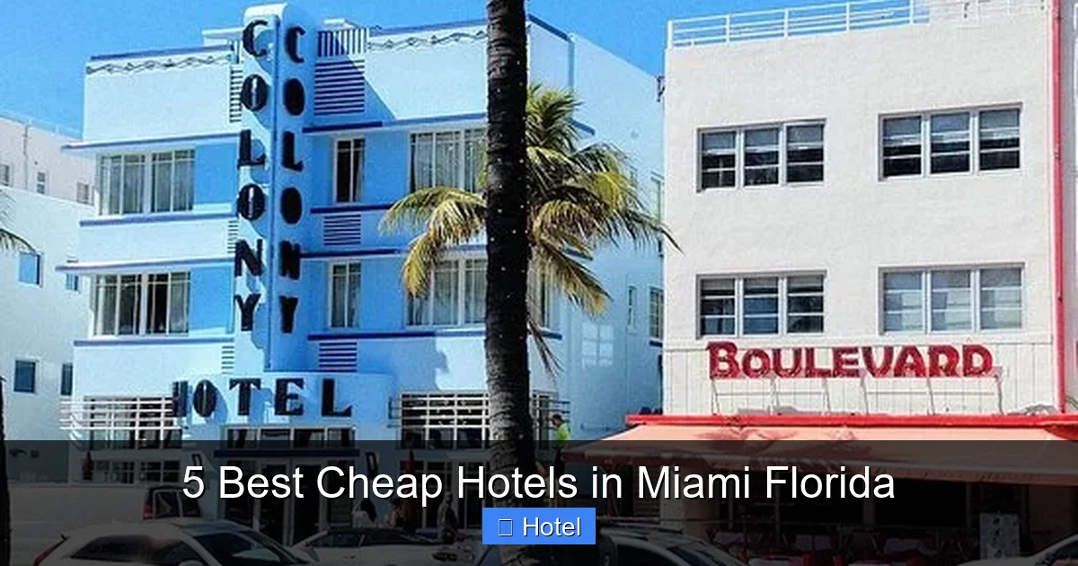 5 Best Cheap Hotels in Miami Florida