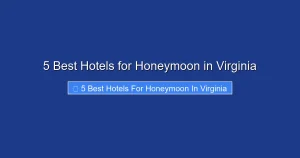 5 Best Hotels for Honeymoon in Virginia