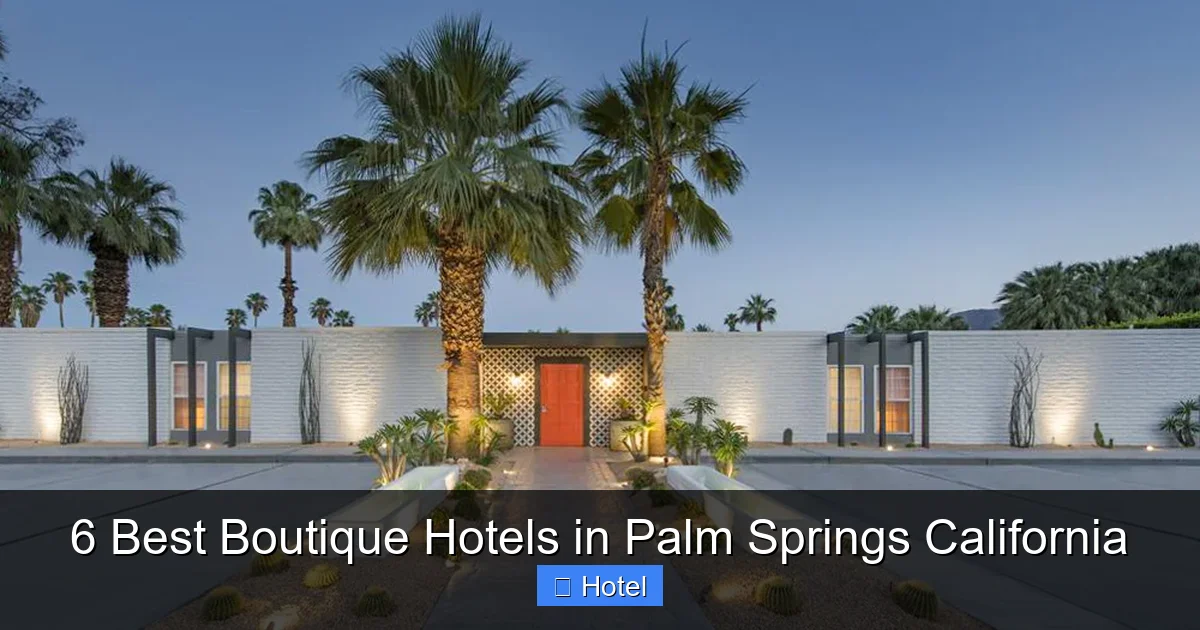 6 Best Boutique Hotels in Palm Springs California