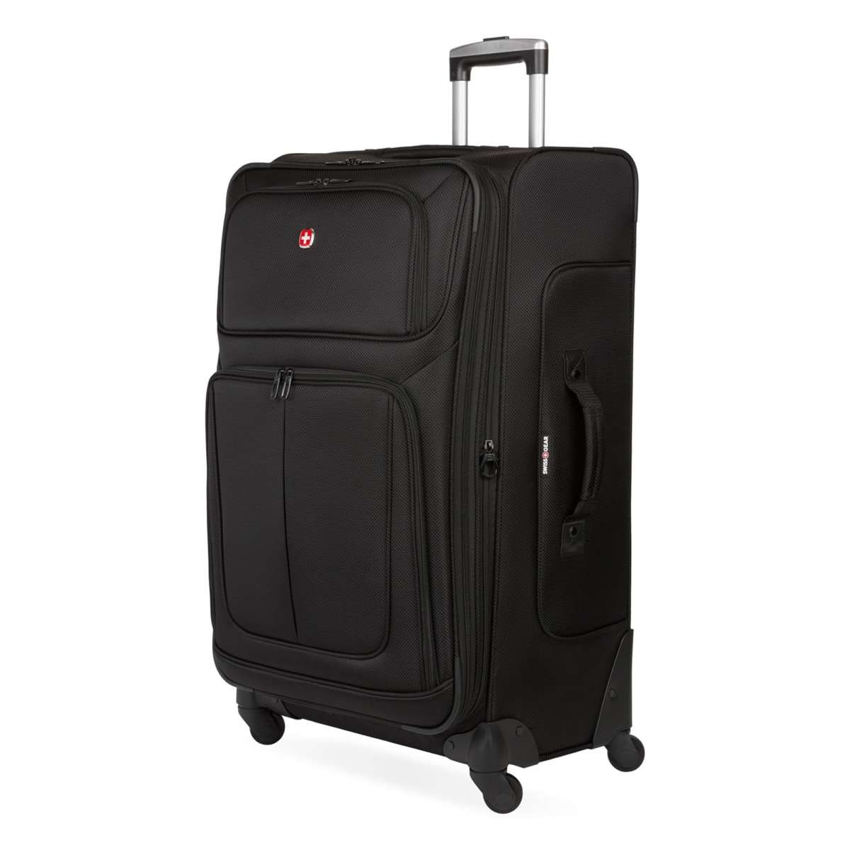 SwissGear Sion Softside Expandable Luggage – Large Checked Suitcase with 360 Deg