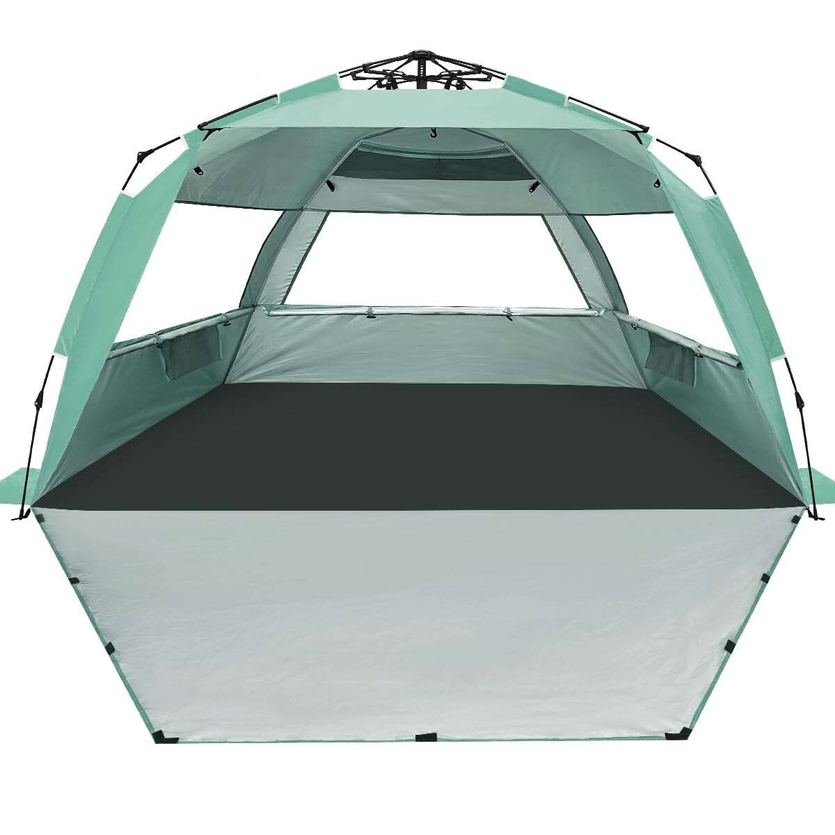 WhiteFang Deluxe XL Pop Up Beach Tent Sun Shade Shelter for 3-4 Person, UV Prote