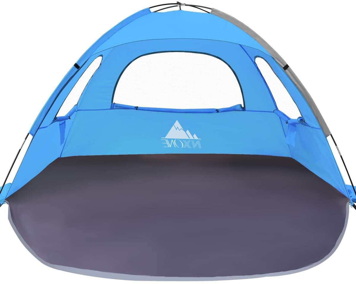 NXONE Beach Tent Sun Shelter with UPF 50+ UV Protection, Lightweight Easy Setup 