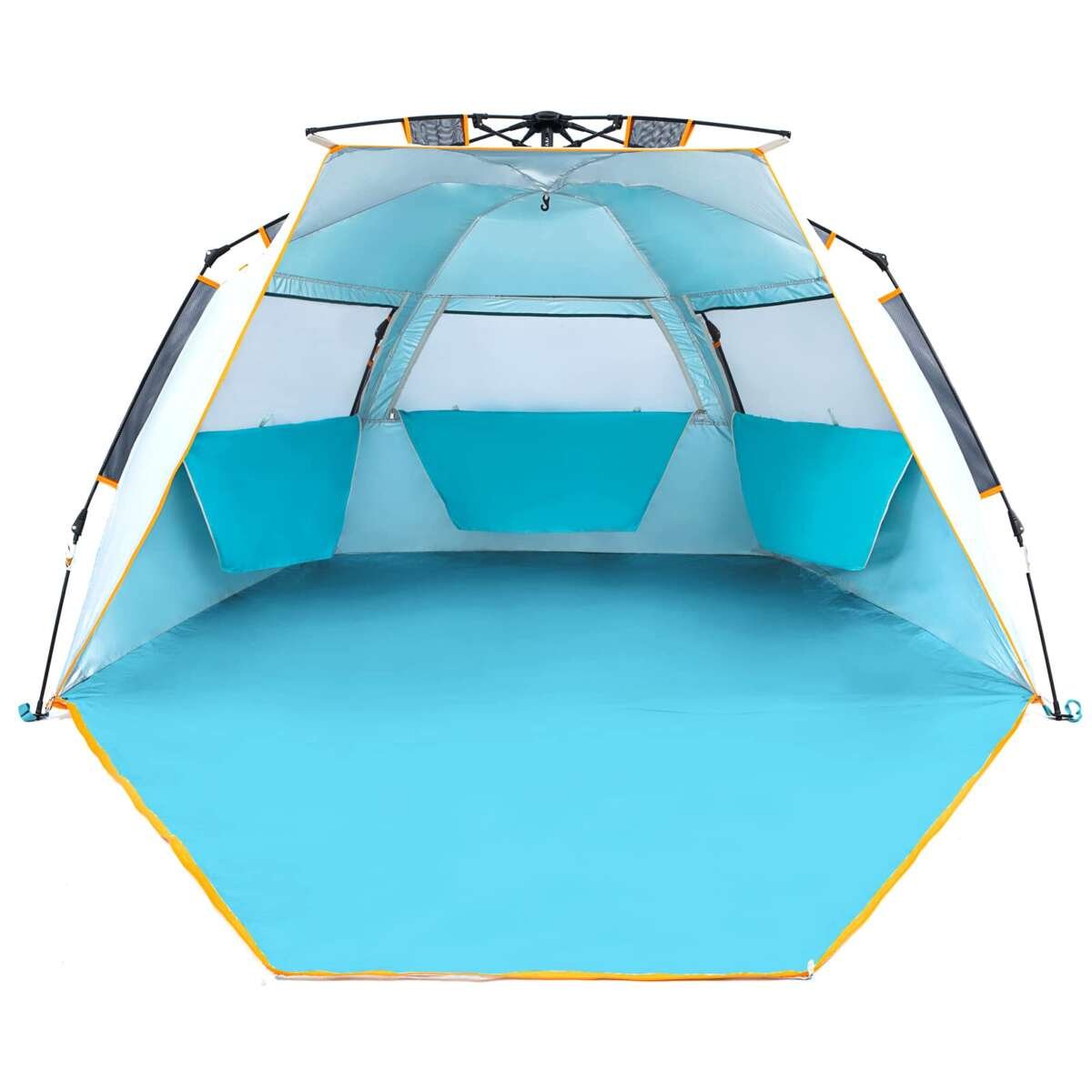 WolfWise 3-4 Person Beach Tent with UPF 50+ Sun Protection, Portable Ventilated 