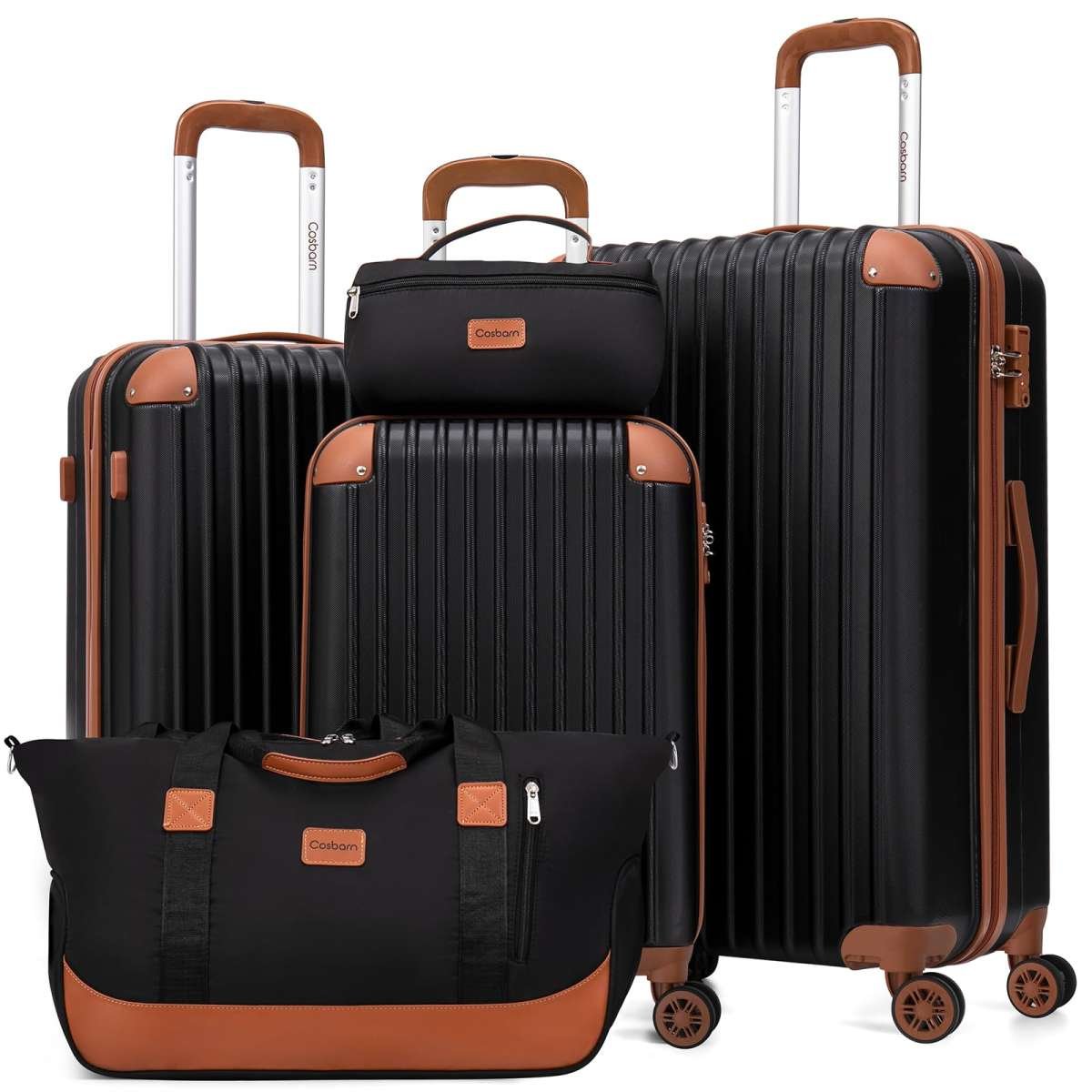 Luggage Sets 5 Piece Suitcases with Wheels, Suitcase Set ABS Hard Case Luggage w