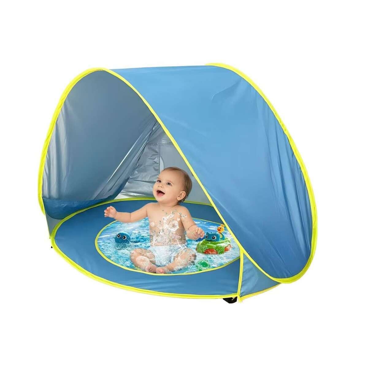 PandaEar Baby Beach Tent with Pool, Pop Up Sun Shelter for Infant Toddlers, Port