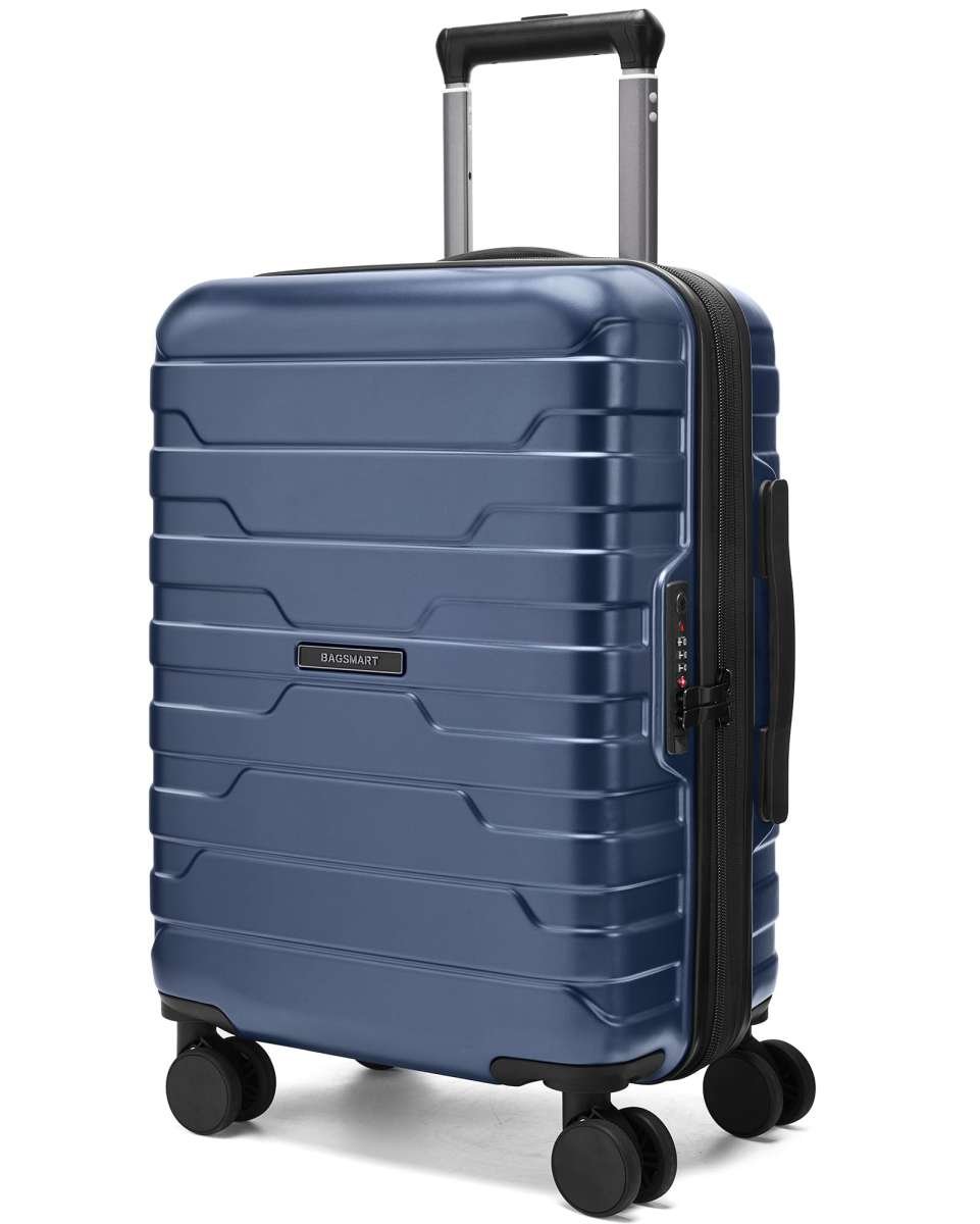 BAGSMART Carry On Luggage 22x14x9 Airline Approved with Spinner Wheels,Lightweig
